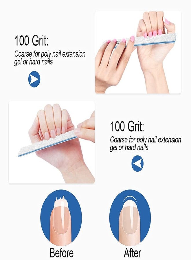 BLESWIN 50 PCS Nail File Professional, 100/100 Grit Nail Files Reusable for Acrylic Nail, Double Sided Nail File for Fake Nail, Suitable for Nail Tech or Pet - Image 5